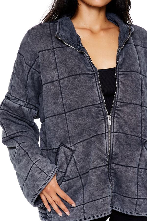 Forever 21 Quilted Zip-Up Jacket