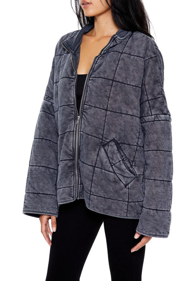 Forever 21 Quilted Zip-Up Jacket