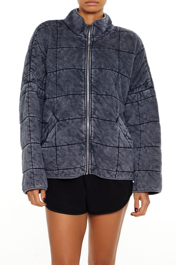 forever 21 Quilted Zip-Up Jacket
