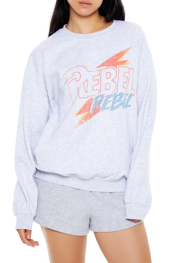 forever 21 Rebel Rebel Fleece Pullover