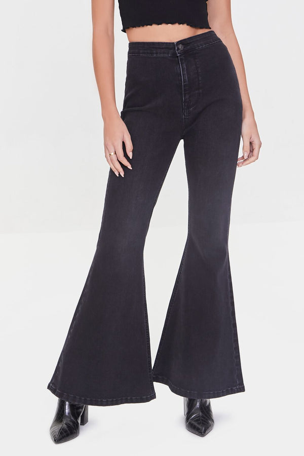 Forever 21 Recycled Cotton Flare High-Rise Jeans