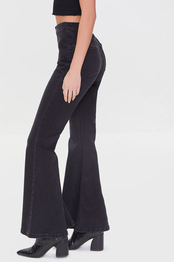 Forever 21 Recycled Cotton Flare High-Rise Jeans