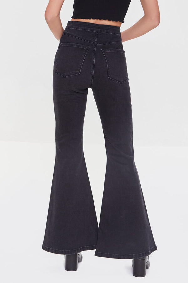 Forever 21 Recycled Cotton Flare High-Rise Jeans