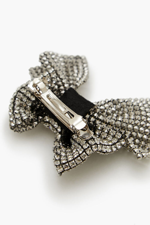 Forever 21 Rhinestone Chain Bow Hair Barrette