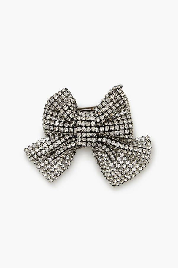 forever 21 Rhinestone Chain Bow Hair Barrette