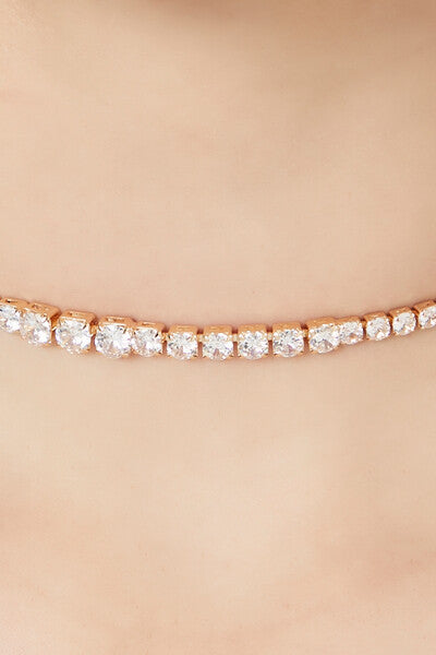 Forever 21 Rhinestone Choker Necklace