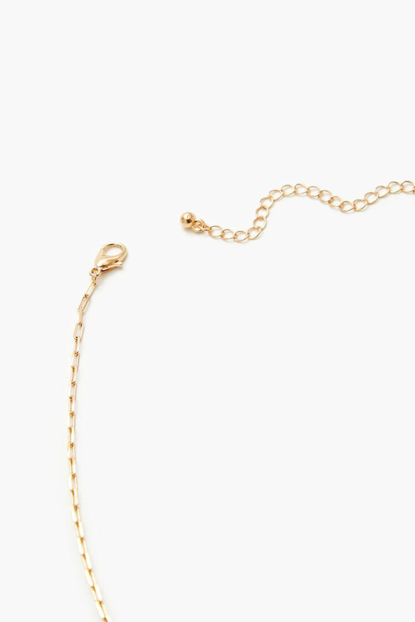 Forever 21 Rhinestone Crescent Moon Necklace