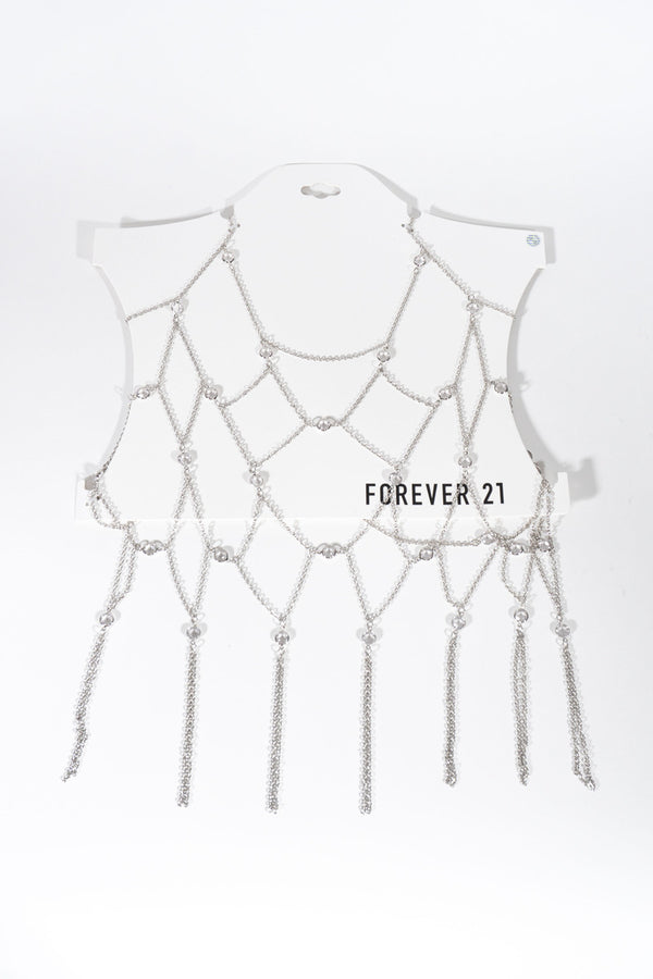 forever 21 Rhinestone Drape Body Chain