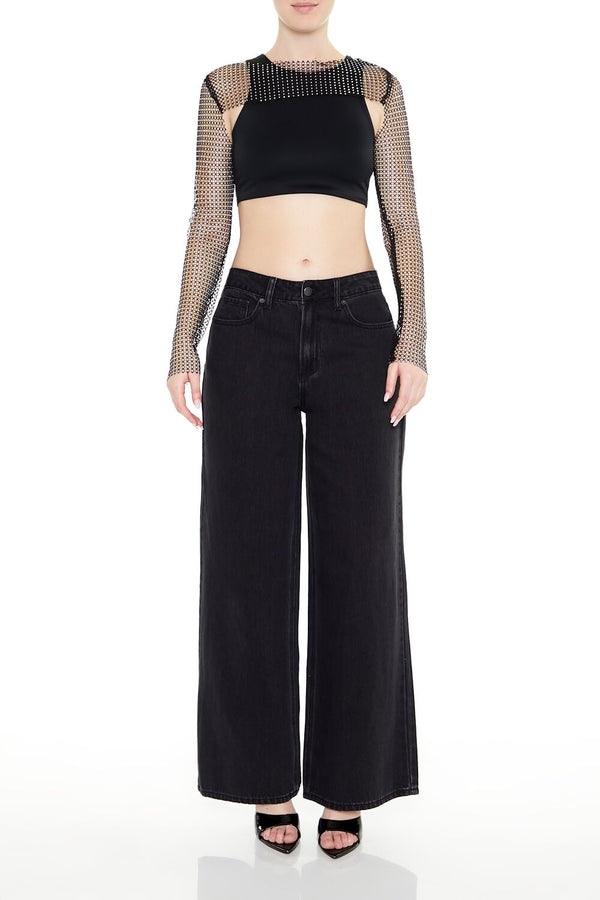 Forever 21 Rhinestone Fishnet Shrug