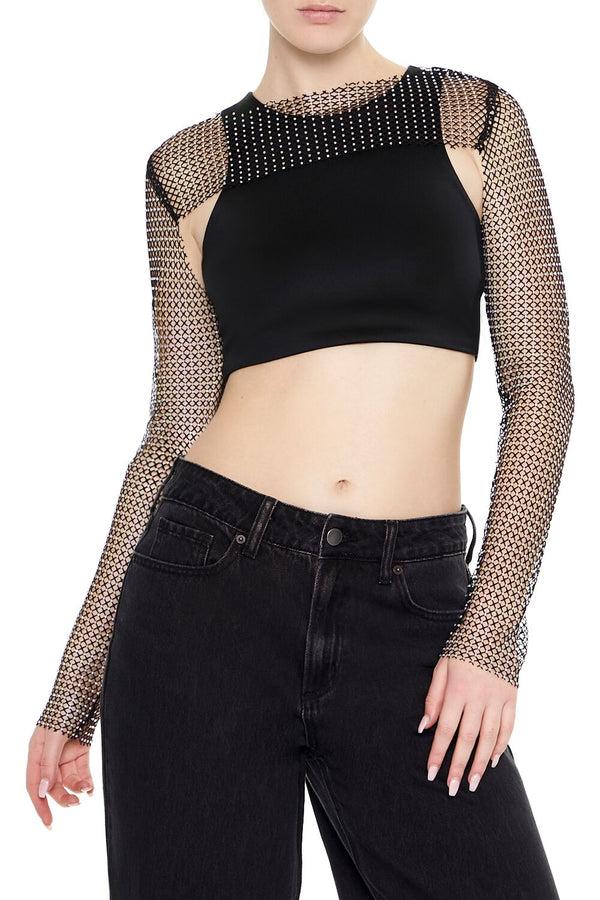 forever 21 Rhinestone Fishnet Shrug