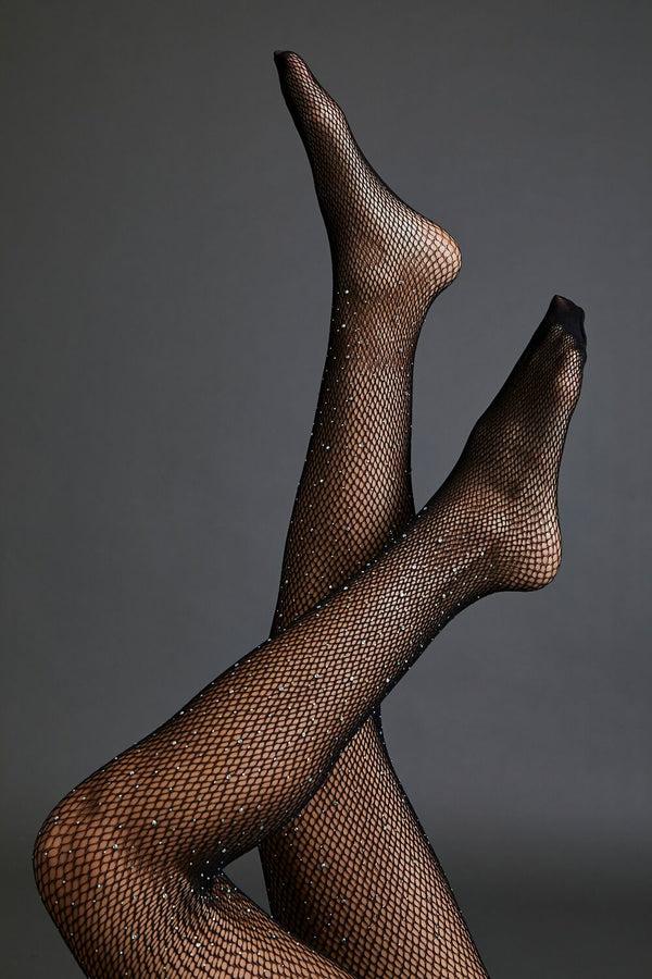 forever 21 Rhinestone Fishnet Tights