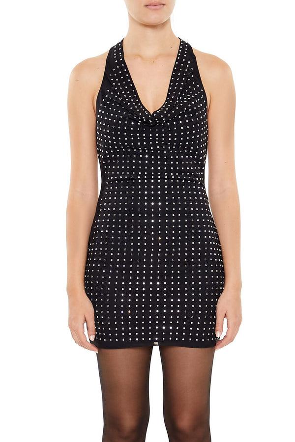 Forever 21 Rhinestone Halter Mini Dress