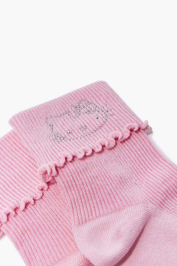 Forever 21 Rhinestone Hello Kitty Crew Socks