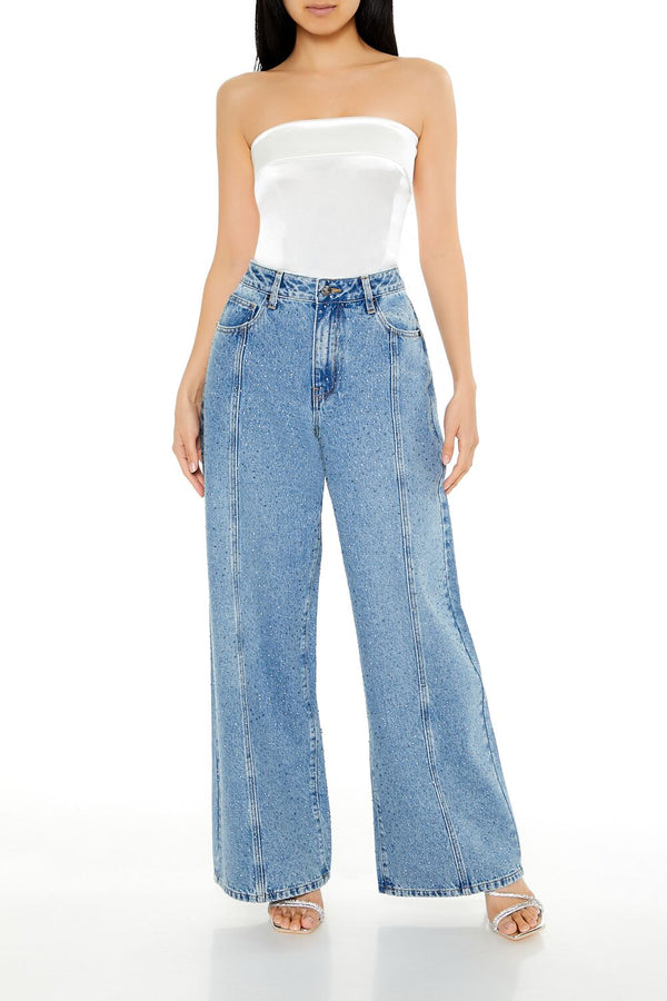 forever 21 Rhinestone High-Rise Jeans