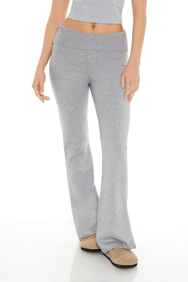 Forever 21 Rhinestone Sweater-Knit Pants