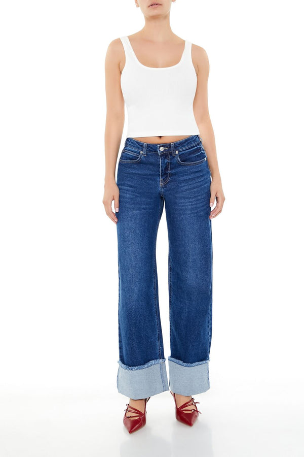 Forever 21 Ribbed Cropped Tank Top