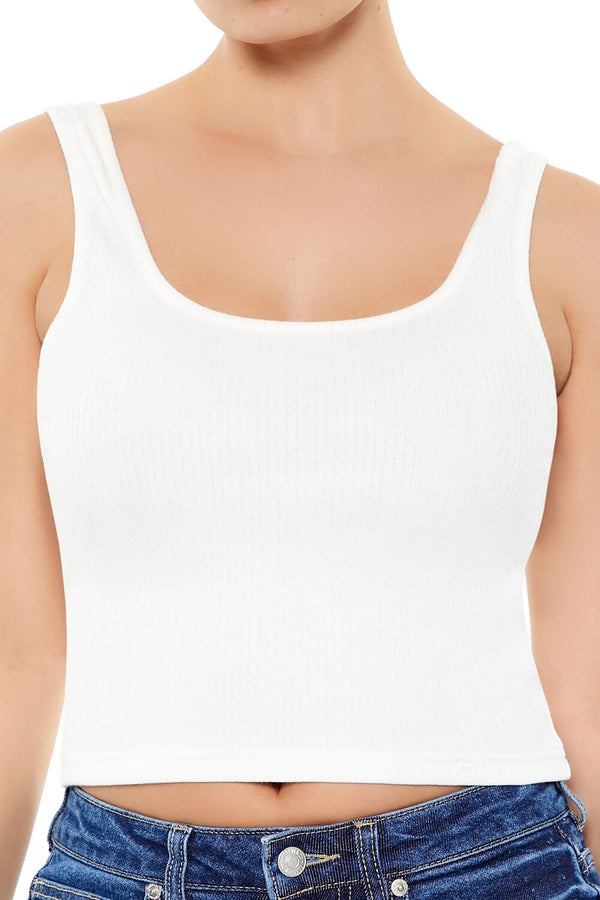 Forever 21 Ribbed Cropped Tank Top