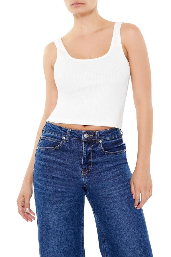 forever 21 Ribbed Cropped Tank Top