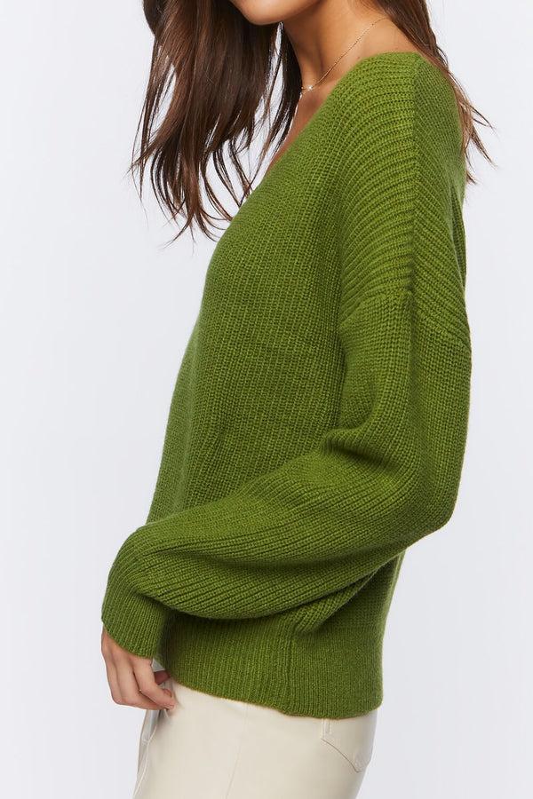 Forever 21 Ribbed Drop-Sleeve Sweater