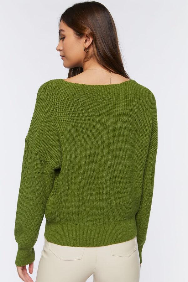 Forever 21 Ribbed Drop-Sleeve Sweater
