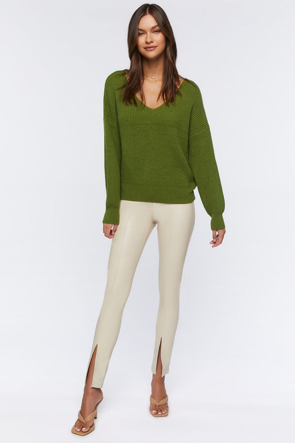 Forever 21 Ribbed Drop-Sleeve Sweater