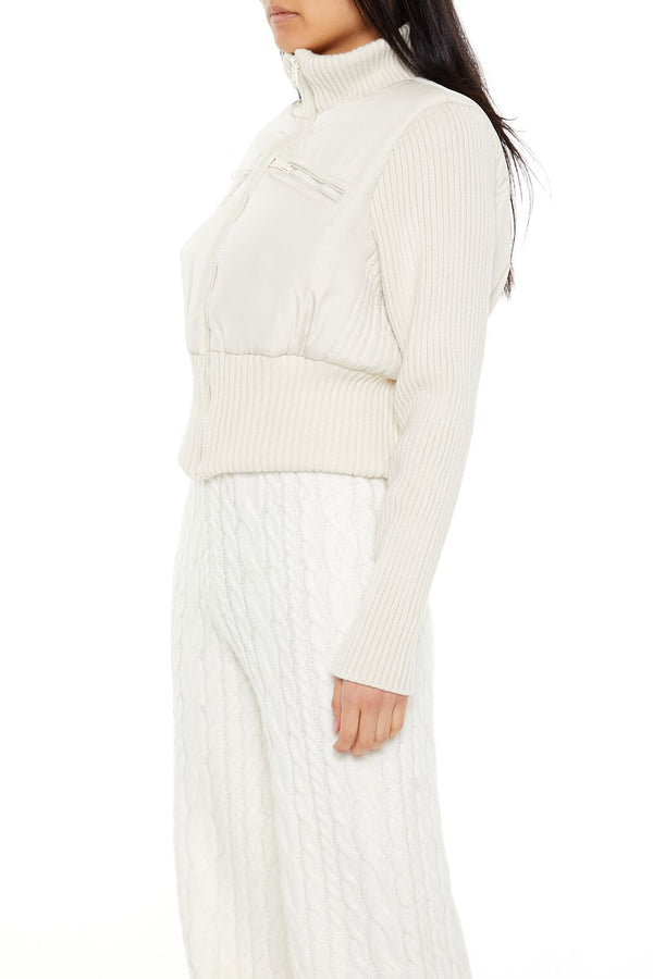 Forever 21 Ribbed Funnel Neck Jacket