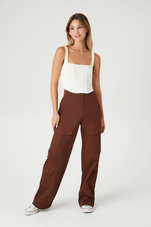 Forever 21 Ribbed Knit Corset Crop Top