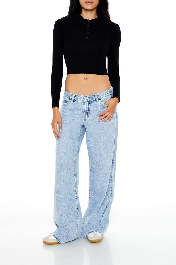 Forever 21 Ribbed Knit Cropped Sweater