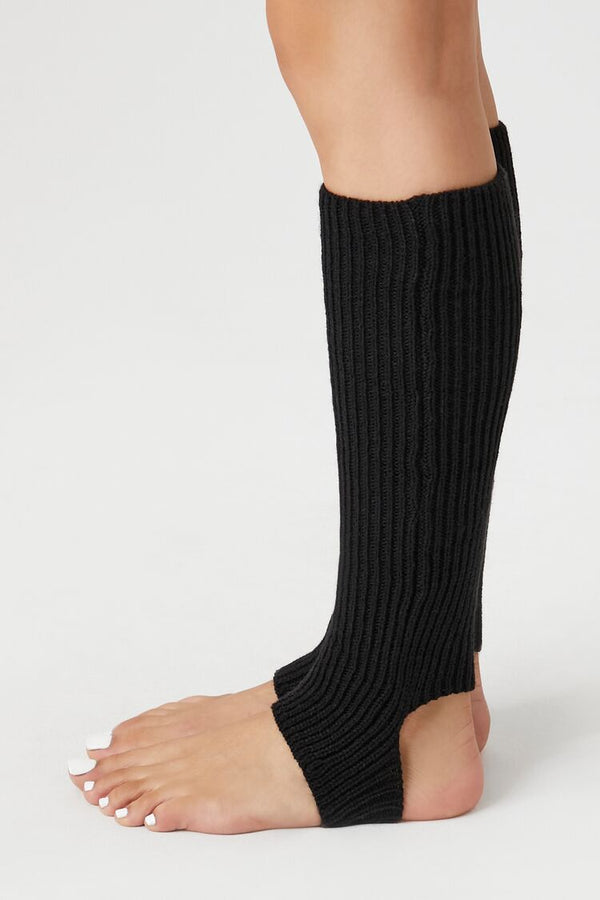 Forever 21 Ribbed Knit Stirrup Leg Warmers