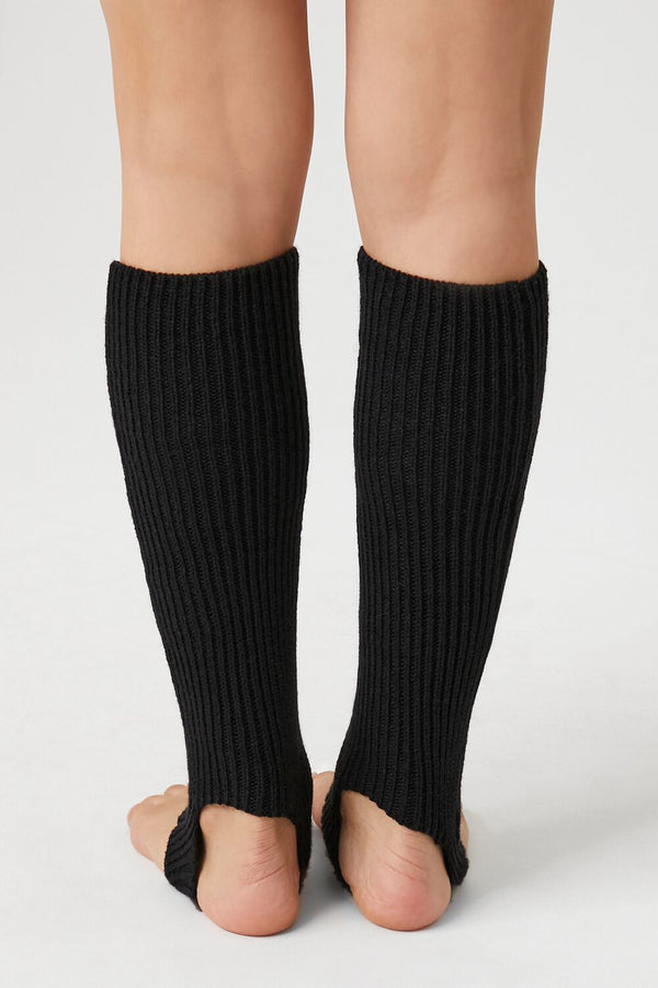Forever 21 Ribbed Knit Stirrup Leg Warmers