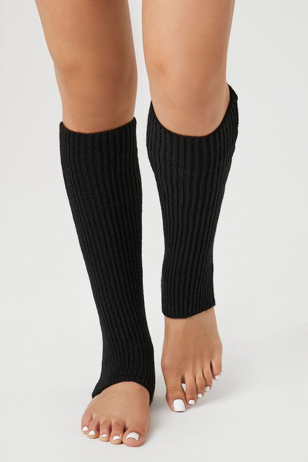 Forever 21 Ribbed Knit Stirrup Leg Warmers