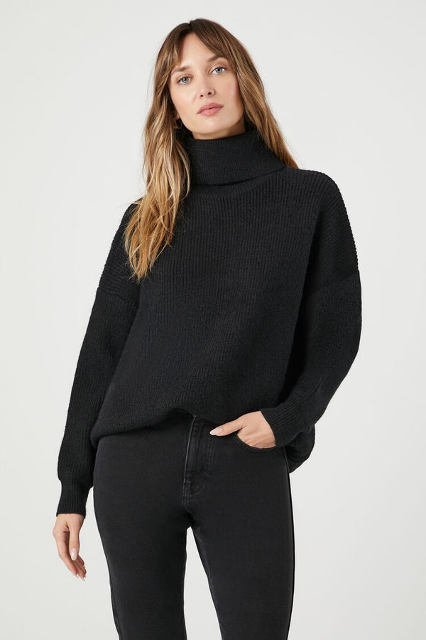 forever 21 Ribbed Knit Turtleneck Sweater
