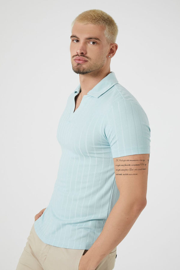 Forever 21 Ribbed Split-Neck Polo Shirt