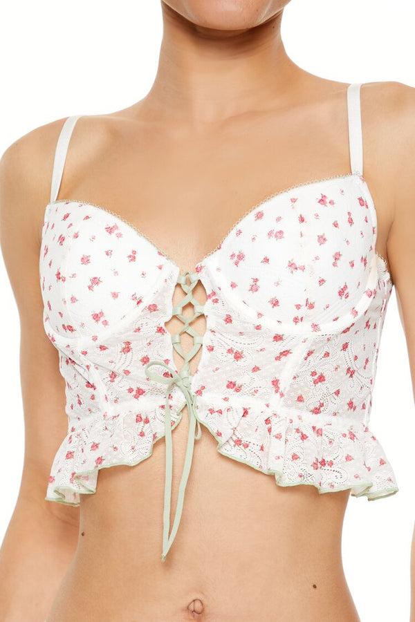 Forever 21 Rose Lingerie Corset Cami