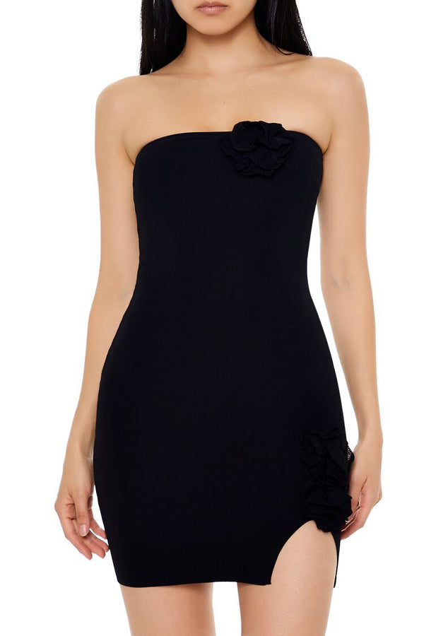 Forever 21 Rosette Tube Mini Sweater Dress