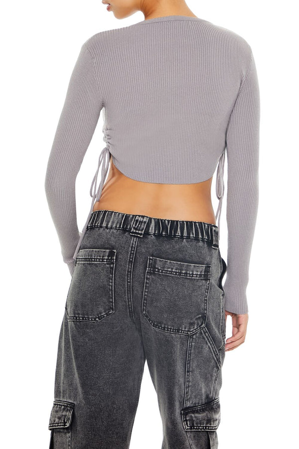 Forever 21 Ruched Cropped Sweater