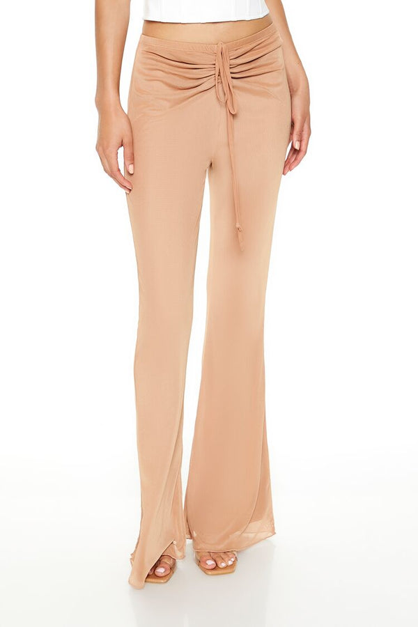 Forever 21 Ruched Drawstring Mesh Pants