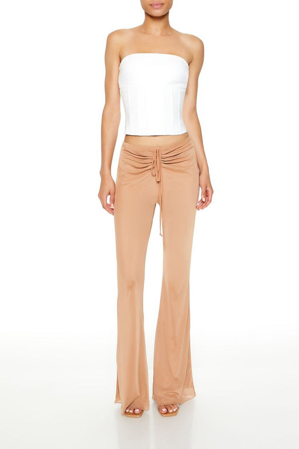 forever 21 Ruched Drawstring Mesh Pants