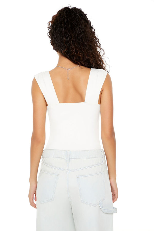Forever 21 Ruched Sweetheart Bodysuit