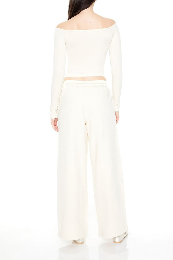 Forever 21 Satin Mid-Rise Wide-Leg Pants