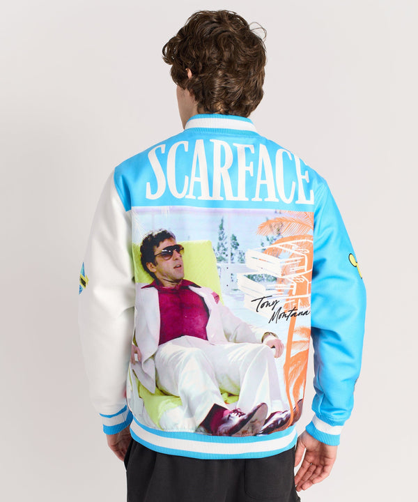 Forever 21 Scarface Retro Varsity Jacket - Blue