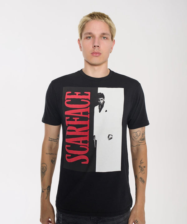 forever 21 Scarface Split Short Sleeve Tee - Black