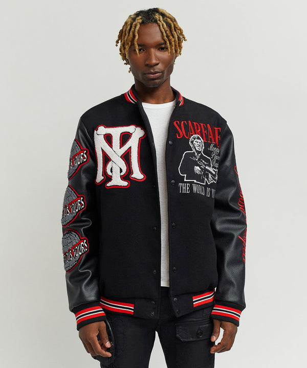 Forever 21 Scarface The World Varsity Jacket - Black