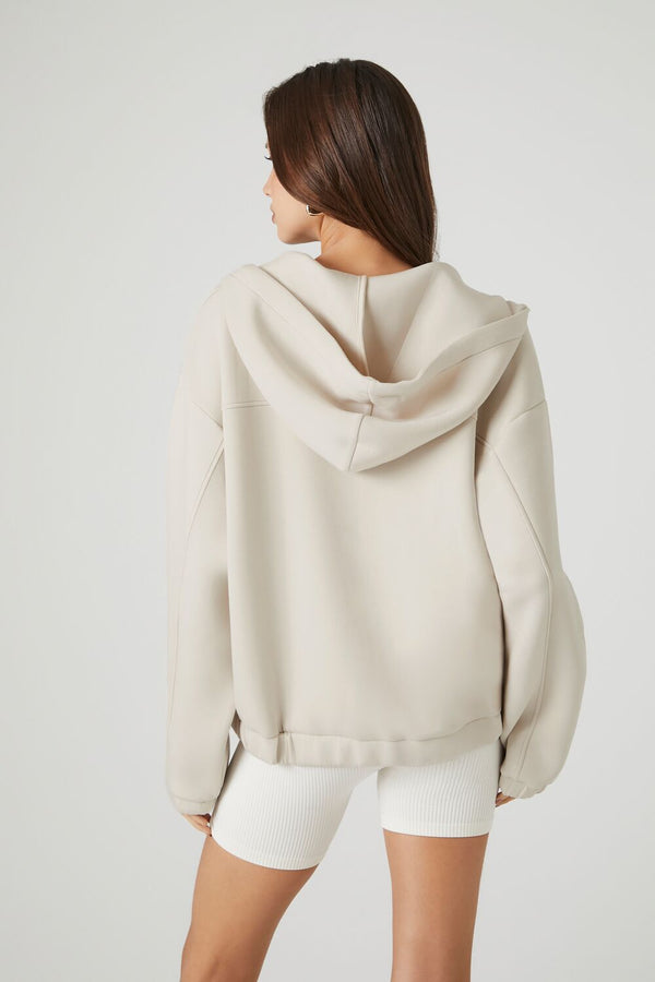 Forever 21 Scuba Knit Zip-Up Hoodie