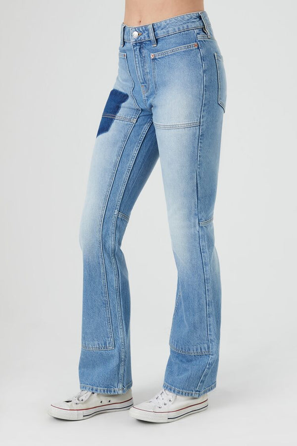 Forever 21 Seamed Mid-Rise Bootcut Jeans