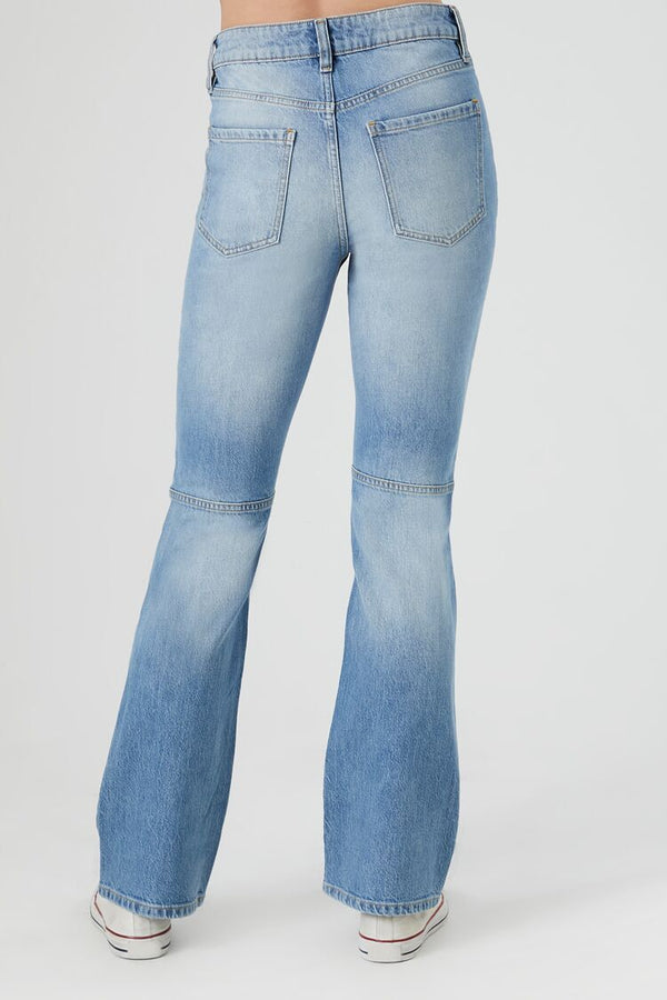 Forever 21 Seamed Mid-Rise Bootcut Jeans