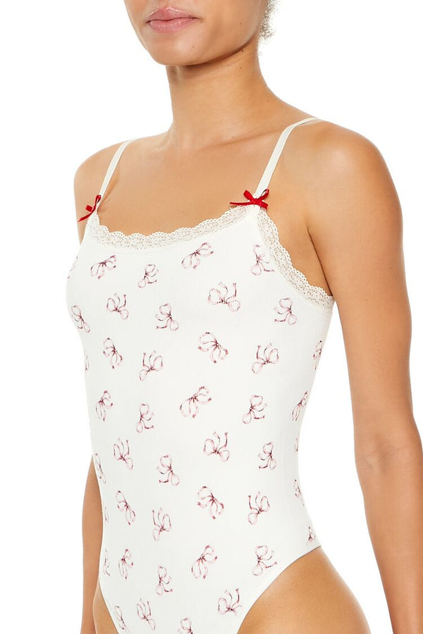 Forever 21 Seamless Bow Lingerie Bodysuit