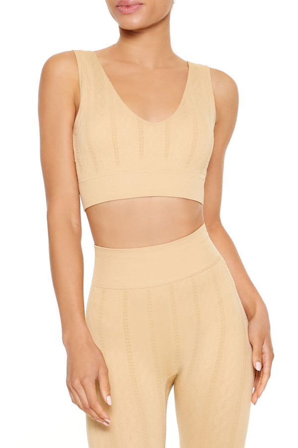 forever 21 Seamless Cable Knit Sports Bra