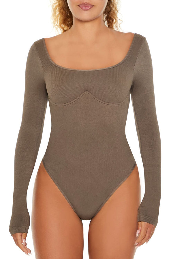 Forever 21 Seamless Cutout Lingerie Bodysuit