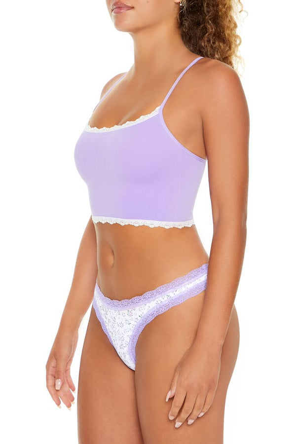 Forever 21 Seamless Floral Print Thong Panties